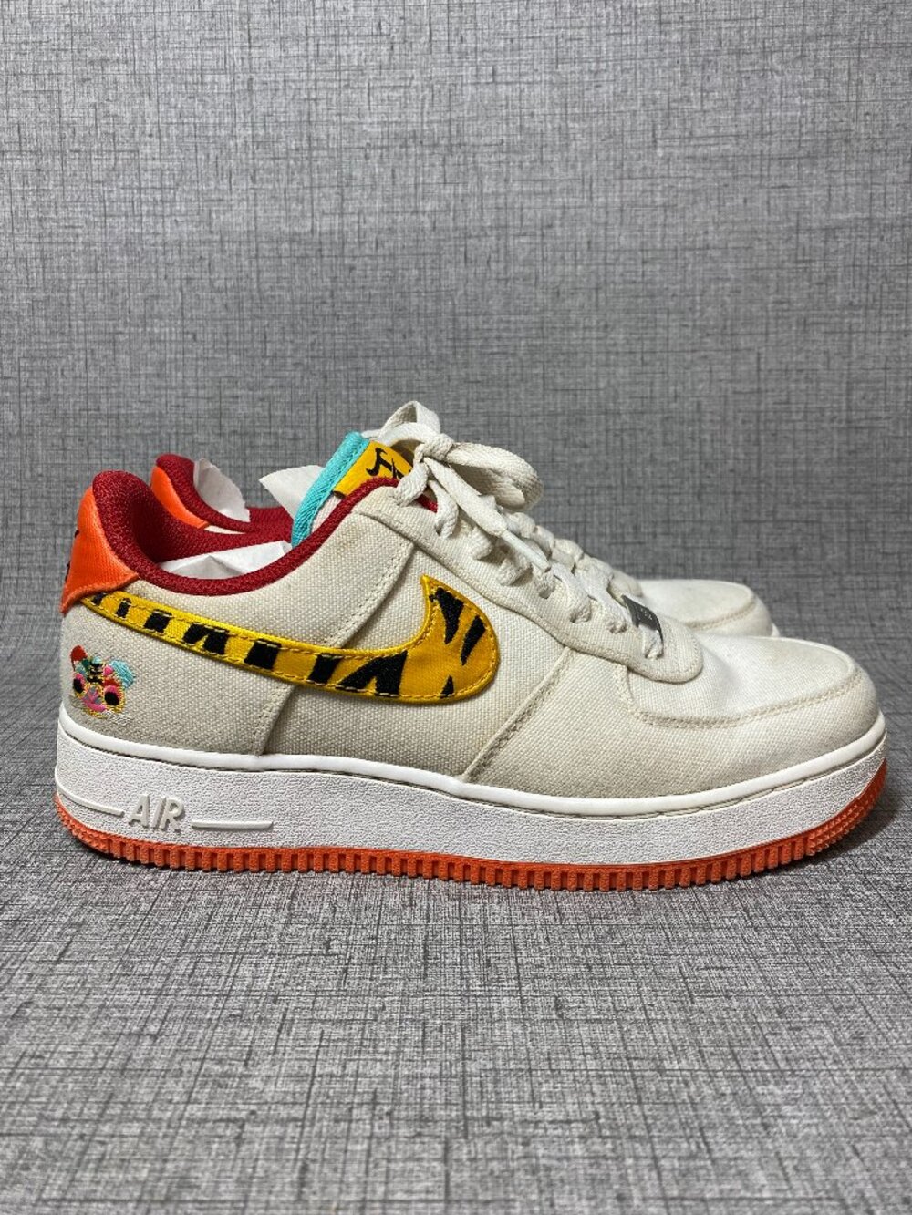 Nike Air Force 1 Low '07 LX  "Year Of The Tiger" Sneakers in White Canvas